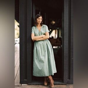 Christy Dawn The Simple Dawn Dress - Sage Green Faux Wrap